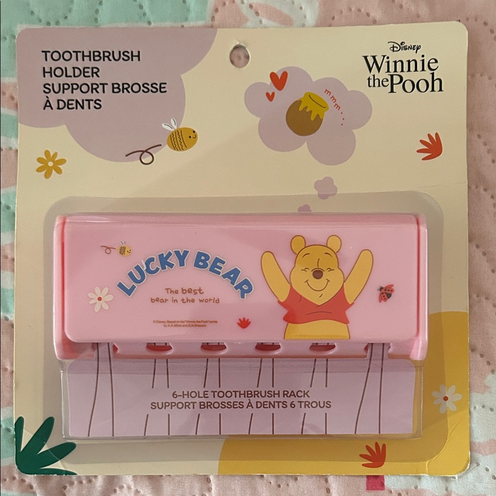 Winnie the Pooh Pink 'Lucky Bear' Toothbrush Holder